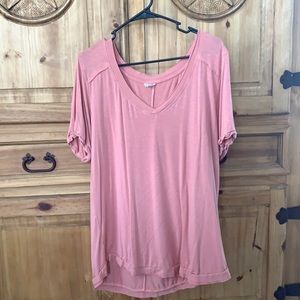 Dark coral blouse. Size L